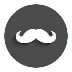 Hipster mustache sign icon Barber symbol N2