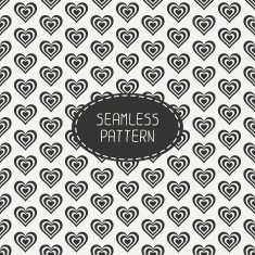 Romantic seamless pattern with hearts Beautiful vector illustration N2