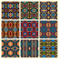 seamless colored vintage geometric pattern N3