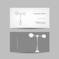 Business card design with letter T
