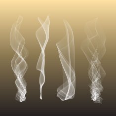 Vector set of smoke effect smooth flame background isolated wallpaper N2