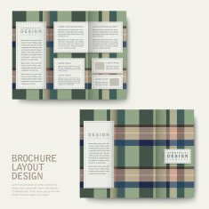 plaid design tri-fold template set