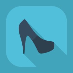 Flat modern design with shadow Women's shoes