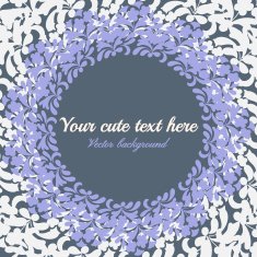 Invitation vintage card with floral pattern N6