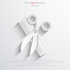 Vector hair salon tools N18