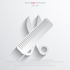 Vector hair salon tools N19