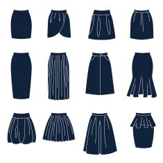 Different types of women skirts
