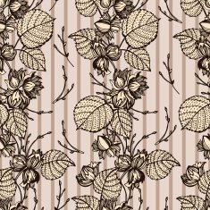 Vintage pattern with nuts