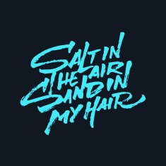 Sea themed hand lettered calligraphic brush script design N2
