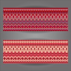 set of beautiful vintage ornate banners N3