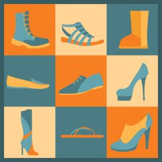 Footwear elements icons set N2