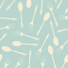 Spoon and fork seamless pattern N2