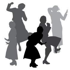 Vector silhouette of dance N24