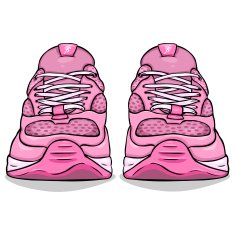 Vector Cartoon Running Shoes