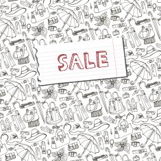 Outline Vector Female Accessories background Sale