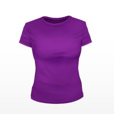 blank women T-shirt in purple