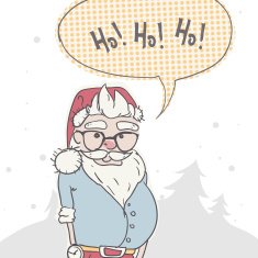 Merry Christmas background with Santa N3