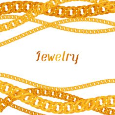 Background design with beautiful jewelry gold chains