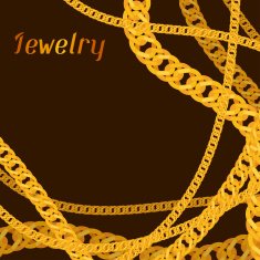 Background design with beautiful jewelry gold chains N2