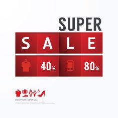 Sale Discount Icons Styled Advertising Tag Banners Vector