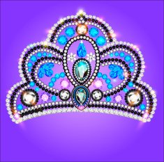 tiara crown women's wedding with a blue stone