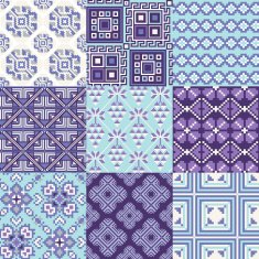 9 retro seamless ornaments N14