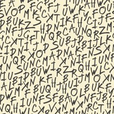 Brush script seamless pattern Vector N2