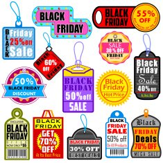 Black Friday Shopping Labels & Tags