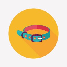 Pet dog chains flat icon with long shadow eps10 N98