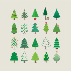 Set of Christmas tree