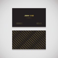 Business card Front and back Black gold