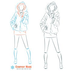 Girl in winter fur coat N2