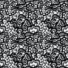 Lace seamless pattern with flowers N119