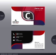 Abstract creative business card Vector N39