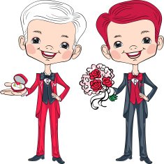 Vector fashion elegant groom N2