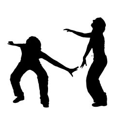 Vector silhouette of a woman N714