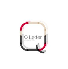 Minimal Q font or letter icon design N19
