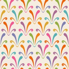 Seamless floral color cute pattern