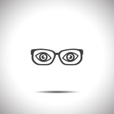 glasses with eyes vector icon N2