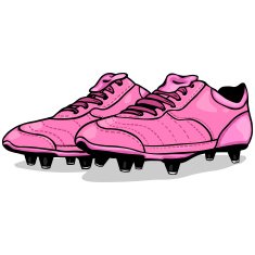 Vector Cartoon Pink Soccer Boots