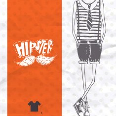 Hipster Background In Retro Style N5