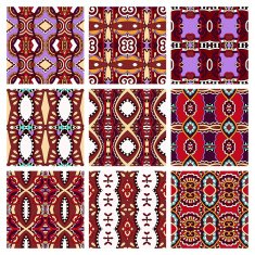 set of different violet colour seamless vintage geometric N4