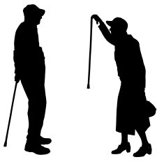 Vector silhouette of a people N44