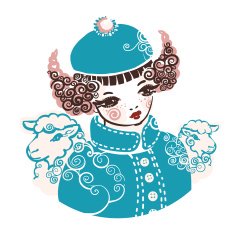 Girl with sheep N2