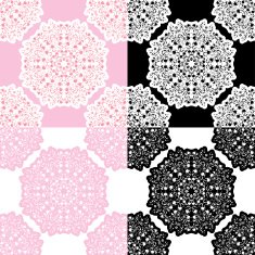 Set of squared backgrounds - ornamental seamless pattern N3