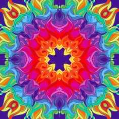 Vector Colorful sunflower or mandala N2