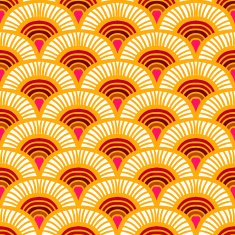 Vintage hand drawn art deco pattern N11