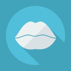 Flat modern design with shadow lips N2