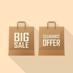 Shopping bag with Sale offer and big sale
