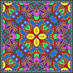 silk neck scarf or kerchief square pattern design N83